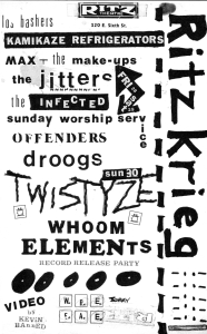 The Jitters, Offenders, Droogs, the Infected, Twistyze, Los Bashers, and more at the Ritz